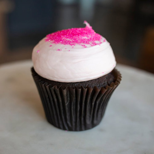 pink chocolate featured cupcake